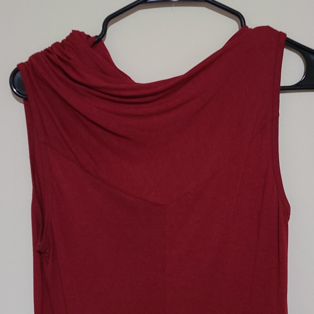 Cabi Cute Tee Womens Drape Neck Red - Picture 7 of 9